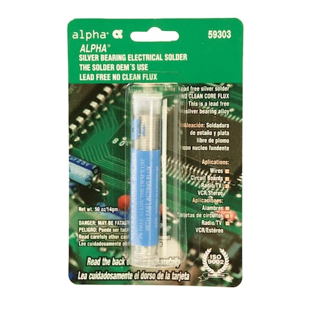 Alpha Metals Alpha Fry Lead-Free Flux Core Solder Silver Bearing 1 pc AM59303